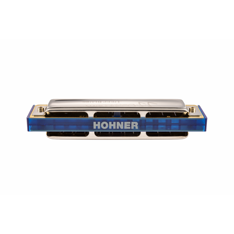 Hohner Jean Jacques Milteau Bb-Major Trans Blue Harmonica — view 3
