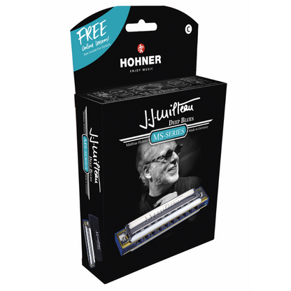 Hohner Jean Jacques Milteau Bb-Major Trans Blue Harmonica — view 5