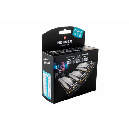 Hohner Big River Harp Pro Pack in C, G, A Major