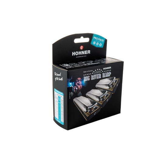 Hohner Big River Harp Pro Pack in C, G, A Major