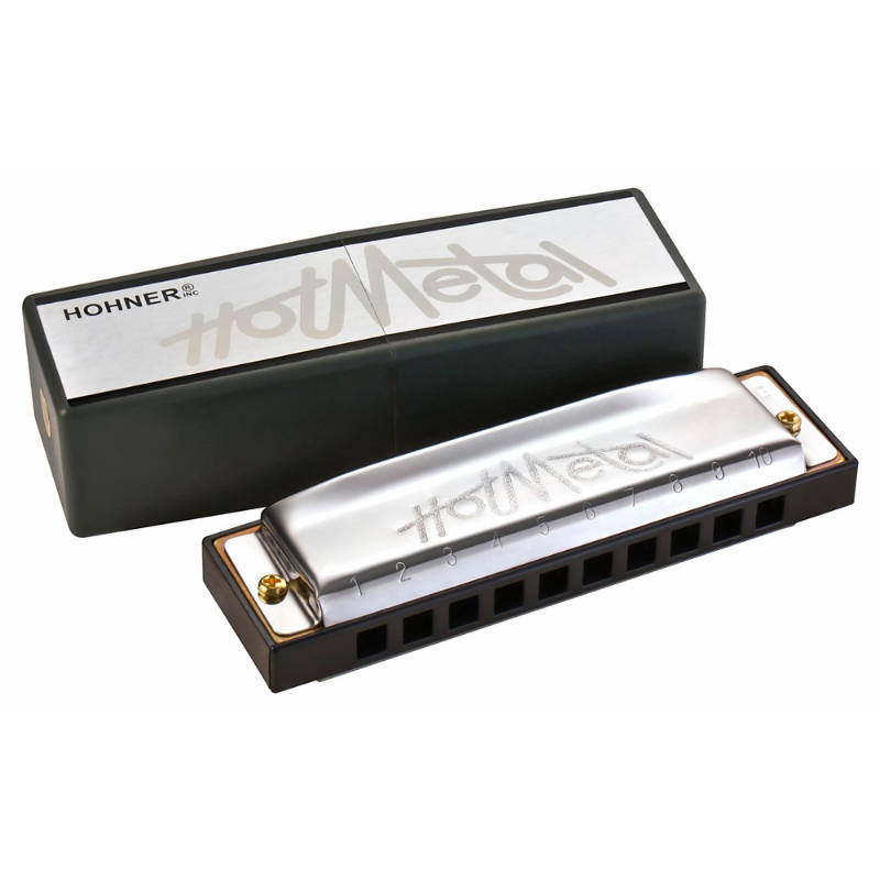 Hohner Hot Metal F-Major Harmonica — view 3