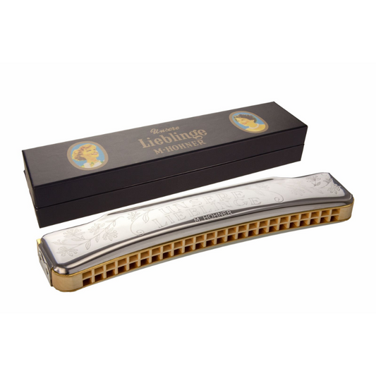 Hohner Unsere Lieblinge 48 C Harmonica - Classic Design, Rich Sound, Portable, Ideal for Alpine Folk Music and Pop