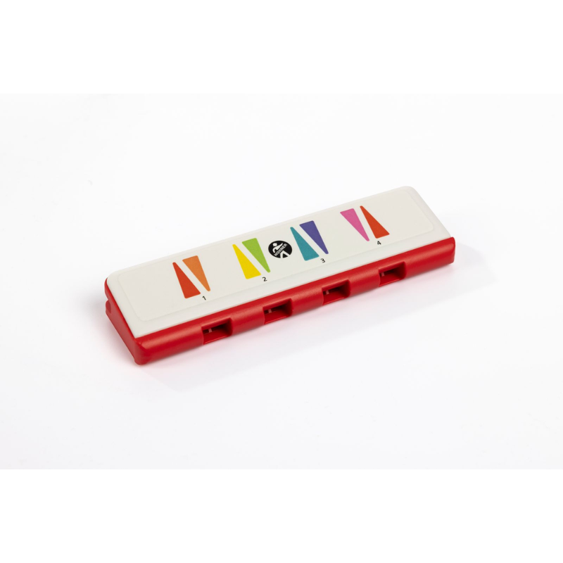 Hohner Speedy Rainbow Pop Harmonica - Diatonic Beginner Instrument with 8 Color Coded Notes in C Major Scale