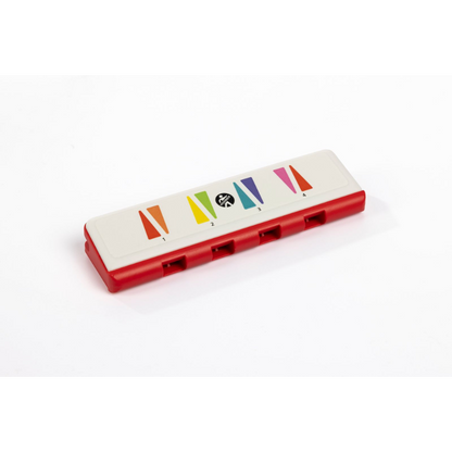Hohner Speedy Rainbow Pop Harmonica - Diatonic Beginner Instrument with 8 Color Coded Notes in C Major Scale