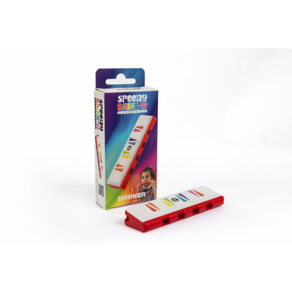 Hohner Speedy Rainbow Pop Harmonica - Diatonic Beginner Instrument with 8 Color Coded Notes in C Major Scale — view 2