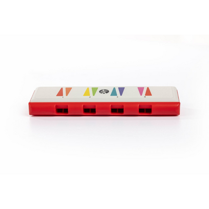Hohner Speedy Rainbow Pop Harmonica - Diatonic Beginner Instrument with 8 Color Coded Notes in C Major Scale — view 3