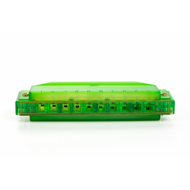 Hohner Translucent Diatonic Harmonica C Green — view 3