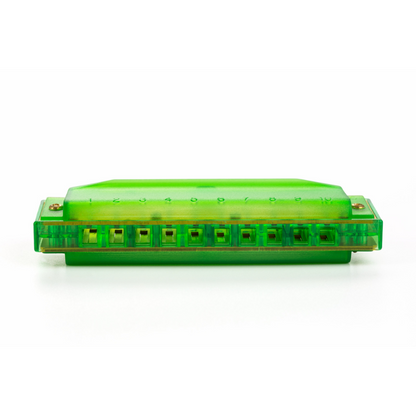 Hohner Translucent Diatonic Harmonica C Green — view 3