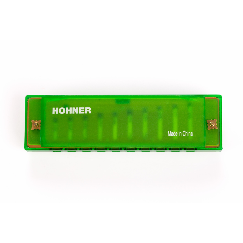 Hohner Translucent Diatonic Harmonica C Green — view 2