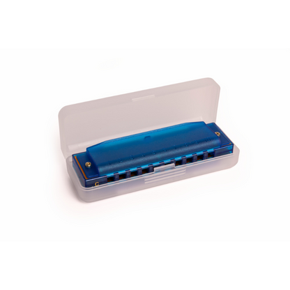 Hohner Translucent Harp C with Blue Hardcase — view 2