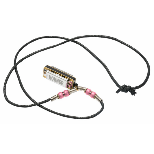 Hohner Mini Harmonica Necklace Pink Portable Gift