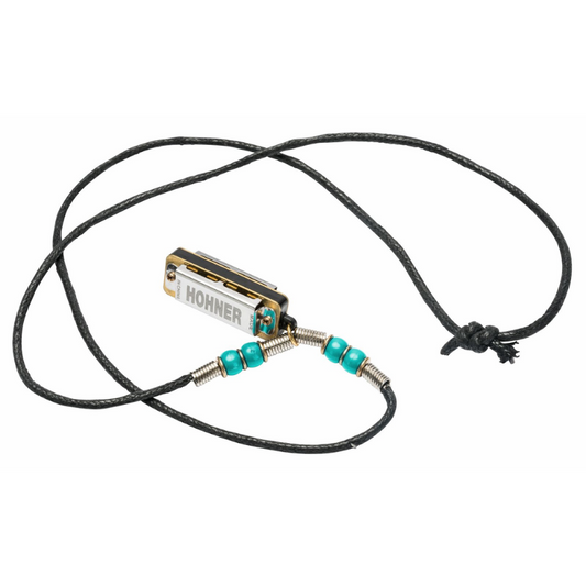 Hohner Mini Harmonica Necklace Light Blue