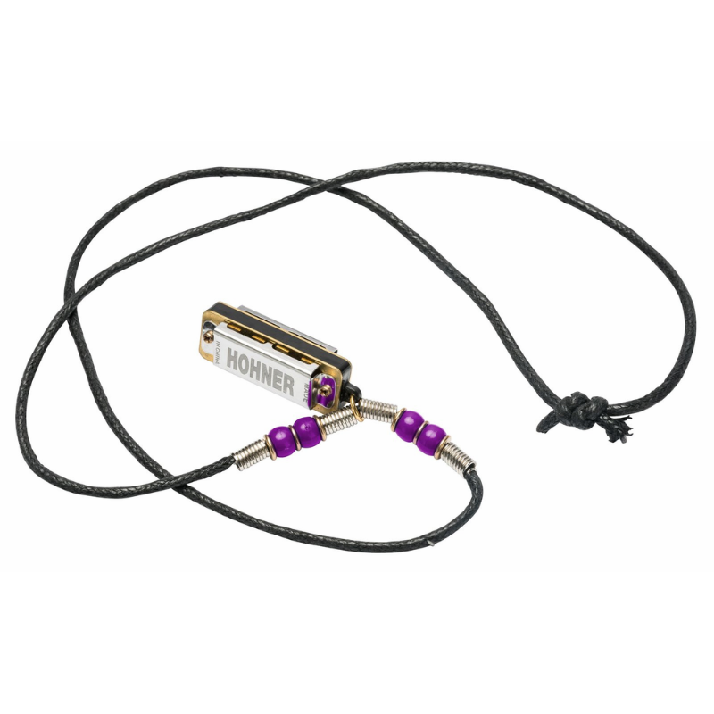 Hohner Mini Harmonica Necklace - Purple