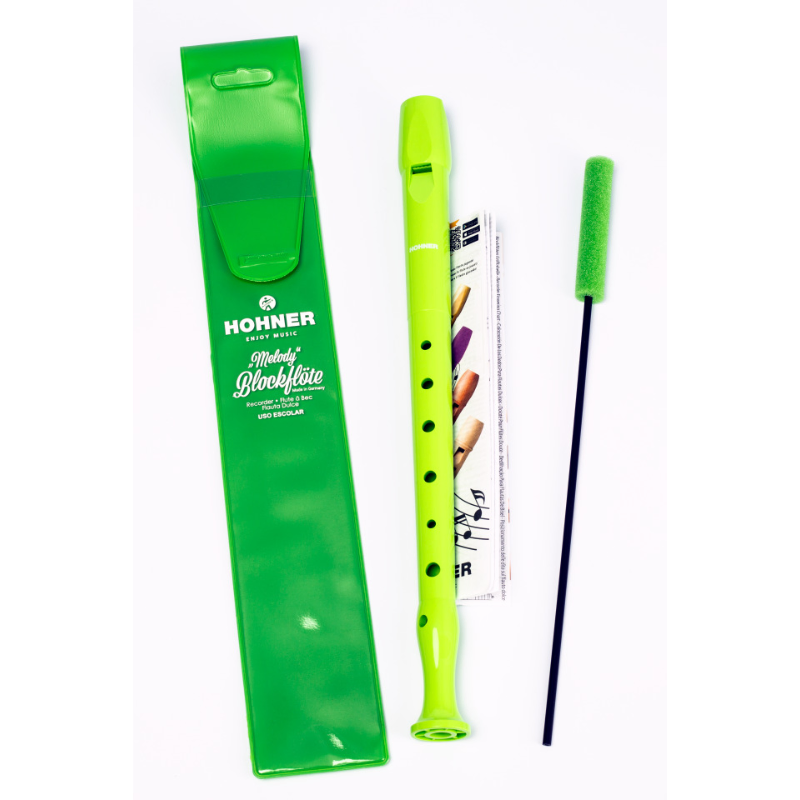 C-Soprano 1 Pt Plastic Green Melody Recorder — view 2