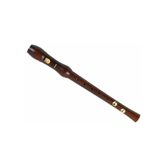 C-Soprano Recorder with Wooden Lacquer, 2 Piece, German Style, Double Hole, for Beginners