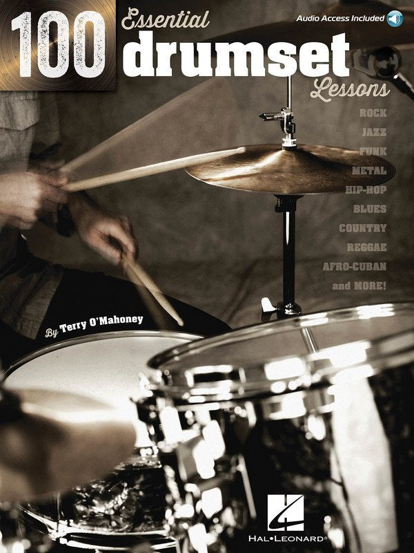 100 Essential Drumset Lessons — Book/Online Audio (Hal Leonard)