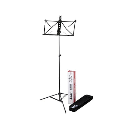 Beam Accessories Aluminium Music Stand with Carry Bag - Black BM3