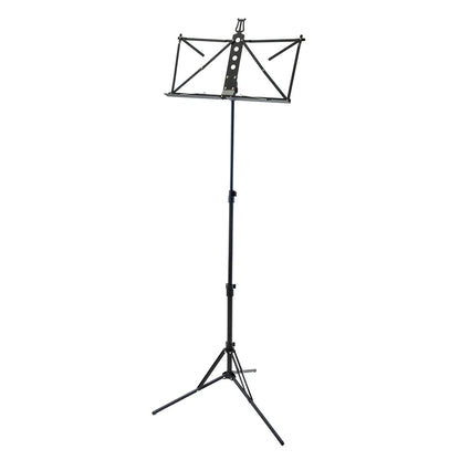 collapsible aluminium music stand black with carry bag - max height 151cm, weight 0.75kg — view 2