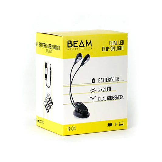 Beam Accessories Dual Arm LED Music Light with Clip-On Design and Gooseneck