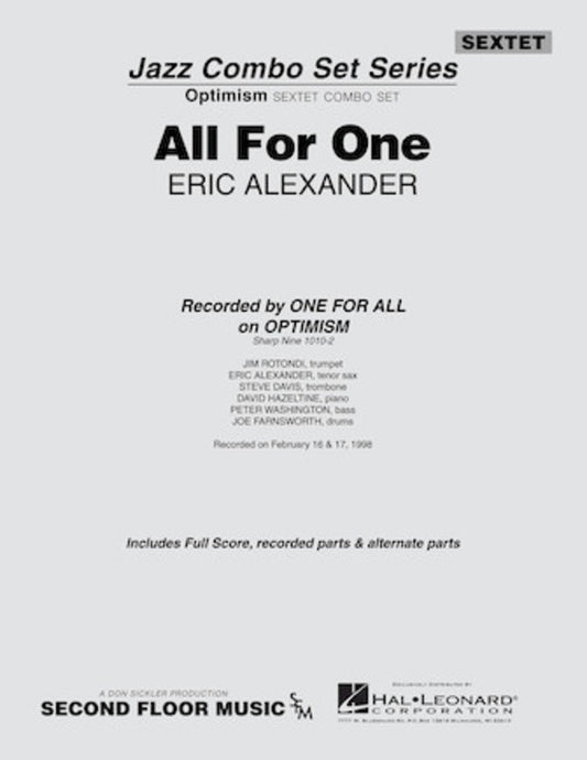 All For One Jazz Combo Sextet Score/Parts