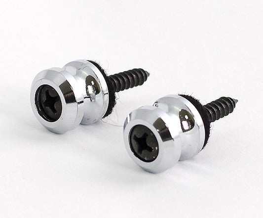 Schaller Straplock Endpin Button Kit (Pair) Chrome