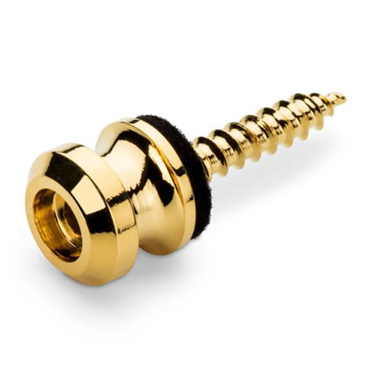 Schaller Straplock Endpin Button Kit (Pair) Gold - Includes 2 Gold Endpins and 2 Screws
