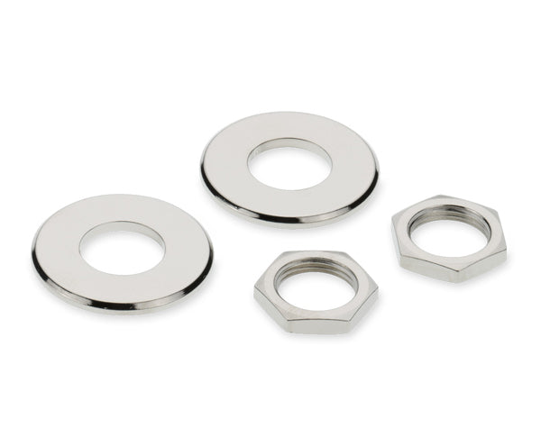 Schaller Straplock Nut/Washer Kit (4pc) Nickel