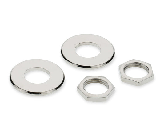 Schaller Straplock Nut/Washer Kit (4pc) Nickel