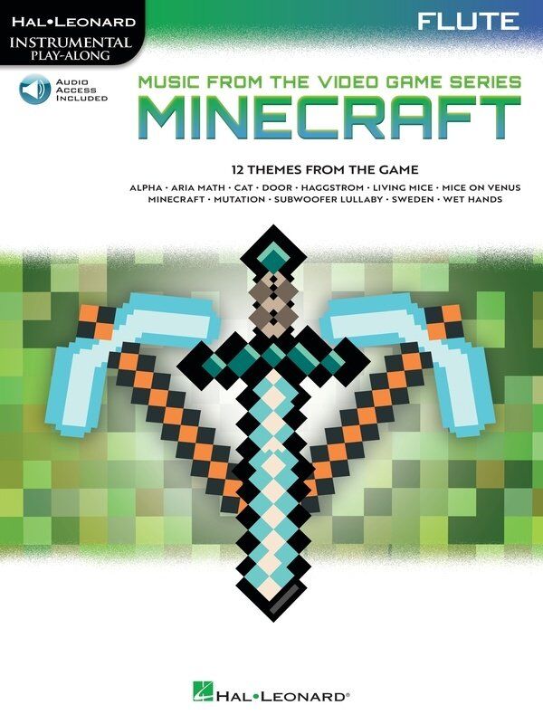 Minecraft Music for Flute - Instrumental Play-Along by Hal Leonard, 16 Pages, Includes Online Audio Access