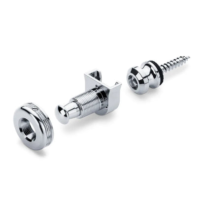 Schaller S-Locks M (Pair) 14010401 - Black Chrome Strap Locks with Lock-Wheel for Maximum Safety and Compatibility — view 2