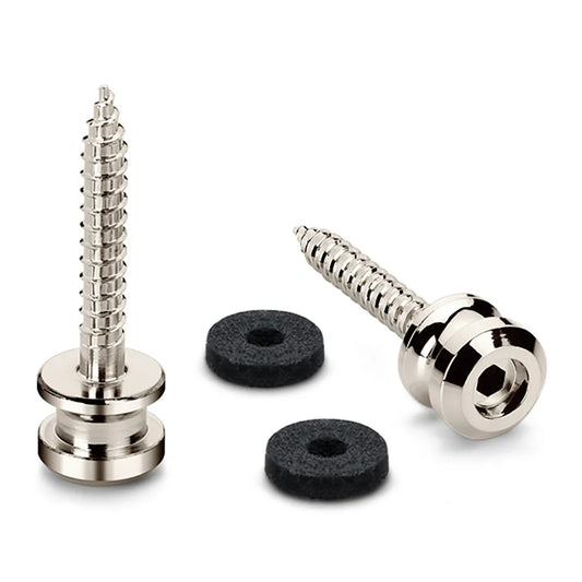 Endpins Pair for Schaller S-LOCKS Large Nickel with High-Grade Felt Washers
