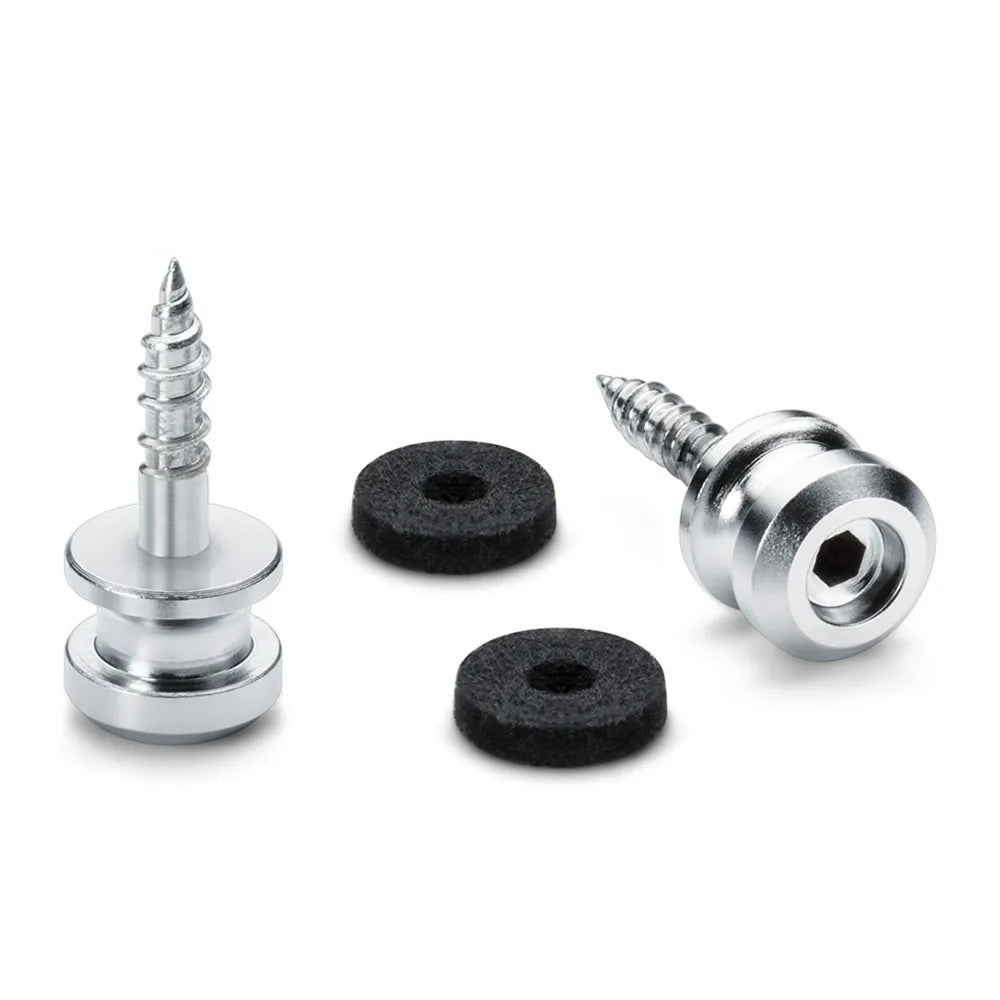 Endpins Pair for Schaller S-LOCKS Short Satin Chrome Guitar Strap Button