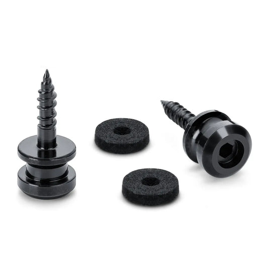 Endpins Pair for Schaller S-LOCKS Short Black Strap Button in Hardened Steel