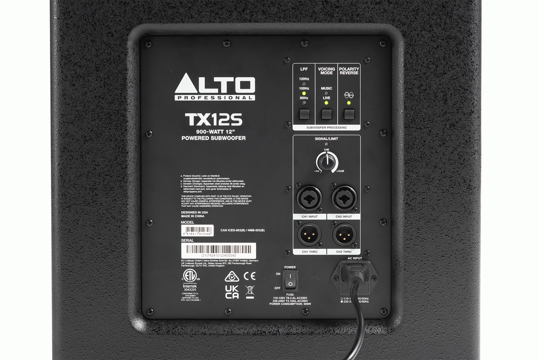 Alto Professional TX12S Powered Sub 12inch 900W Active Subwoofer - view 3