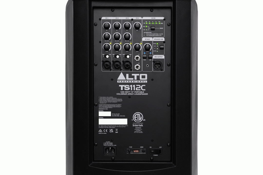 Alto Professional TS112C Column PA System 1200W w/ 12inch Powered Subwoofer - view 4