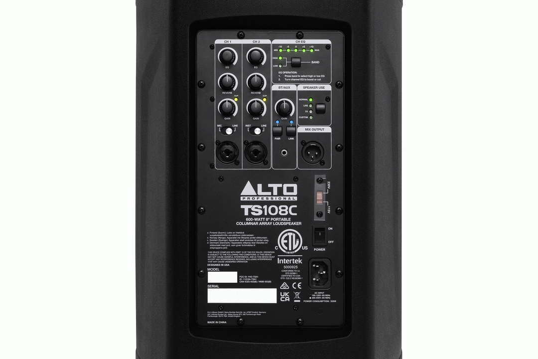 Alto Professional TS108C Column PA System 600W w/ 8inch Powered Subwoofer - view 4