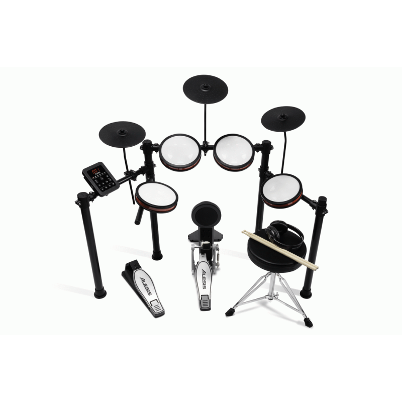 Alesis Turbo Pro Electronic Drum Kit with Mesh Heads, Bluetooth, Kick Tower, Coaching Tools