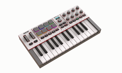 Akai Pro MPK Mini IV Portable USB MIDI Keyboard Controller with RGB Pads and Software Collection - White - view 2
