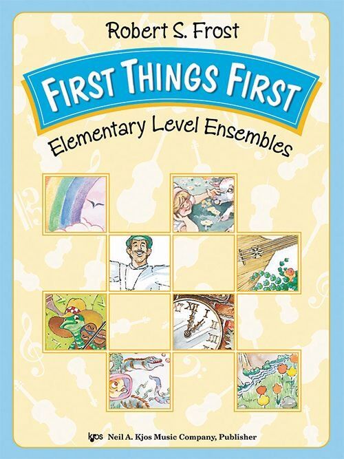 First Things First - String Bass for Double Bass by Neil A. Kjos Music Company, 20 Pages, Traditional Folk Songs and Classical Themes