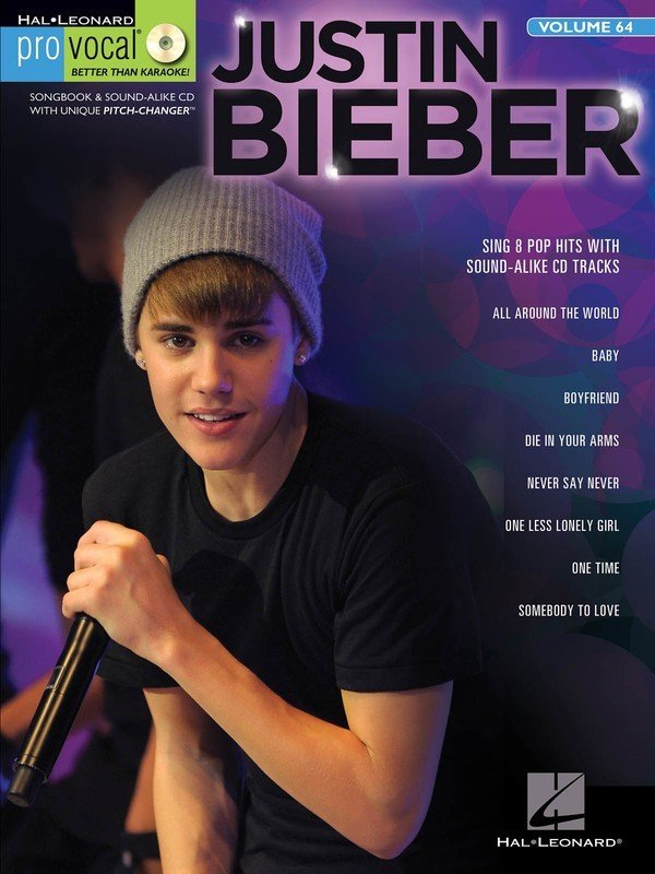 Justin Bieber — Pro Vocal Men's Edition Vol. 64, Book/CD (Hal Leonard)