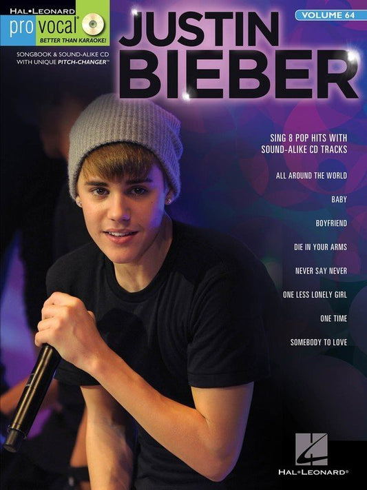 Justin Bieber — Pro Vocal Men's Edition Vol. 64, Book/CD (Hal Leonard)
