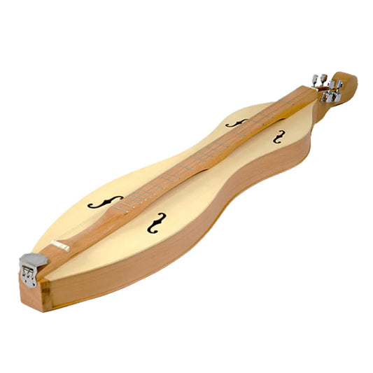 Mountain Dulcimer - Hour-Glass Style with Spruce Soundboard and Maple Neck, 25.5" Scale Length, 4 Strings, 18 Metal Frets