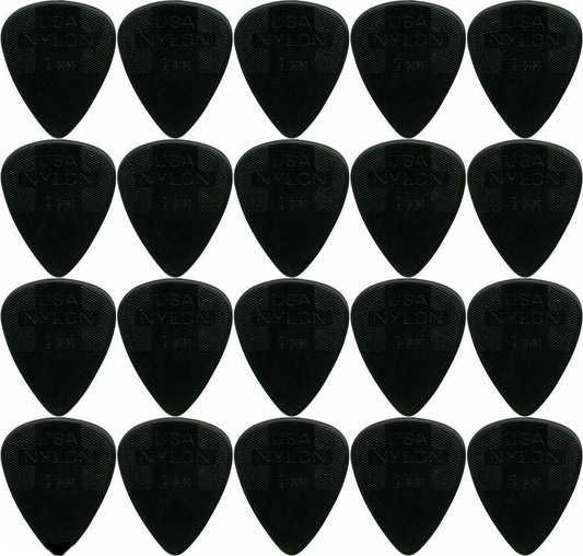 20 x Jim Dunlop Nylon Standard "Greys" 1.0MM Gauge Guitar Picks Bulk