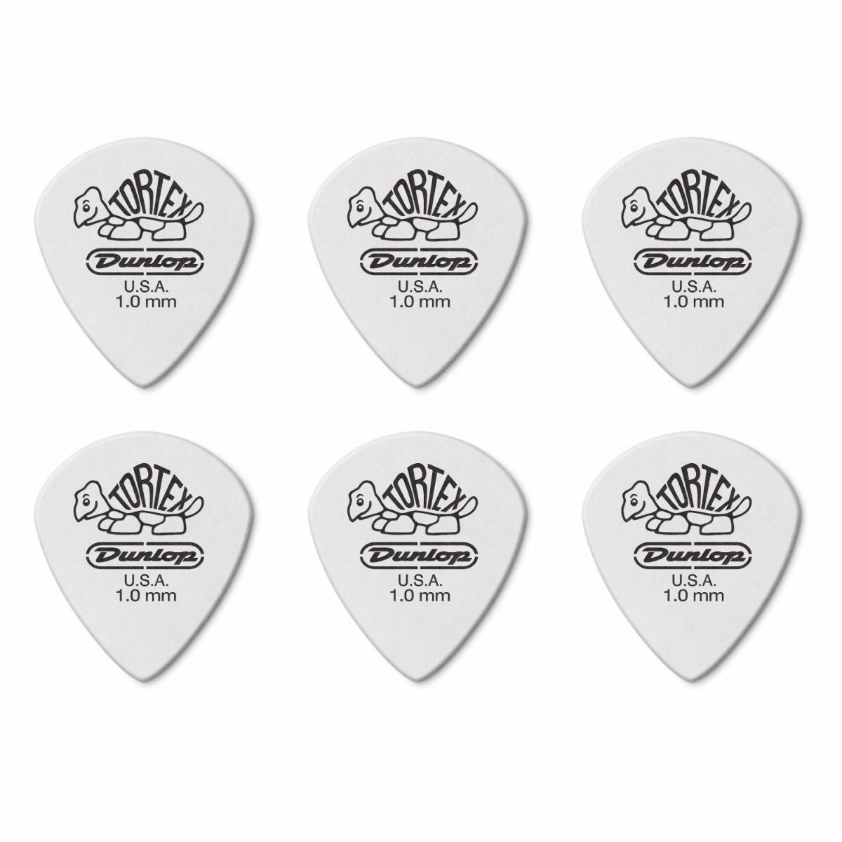 6 x Jim Dunlop Tortex Jazz 3 White 1.00mm Guitar Picks III 478R