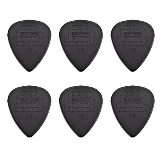 6 x Dunlop Max Grip Nylon 1.00mm Gauge Grey Guitar Picks Free Post