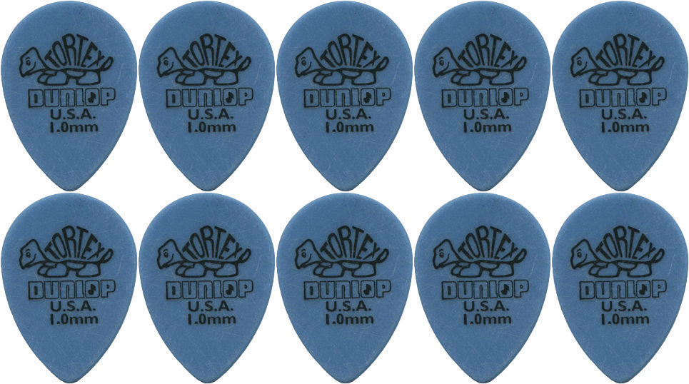 10 x Jim Dunlop Tortex Small Tear Drop 1.0MM Gauge Guitar Picks 423R