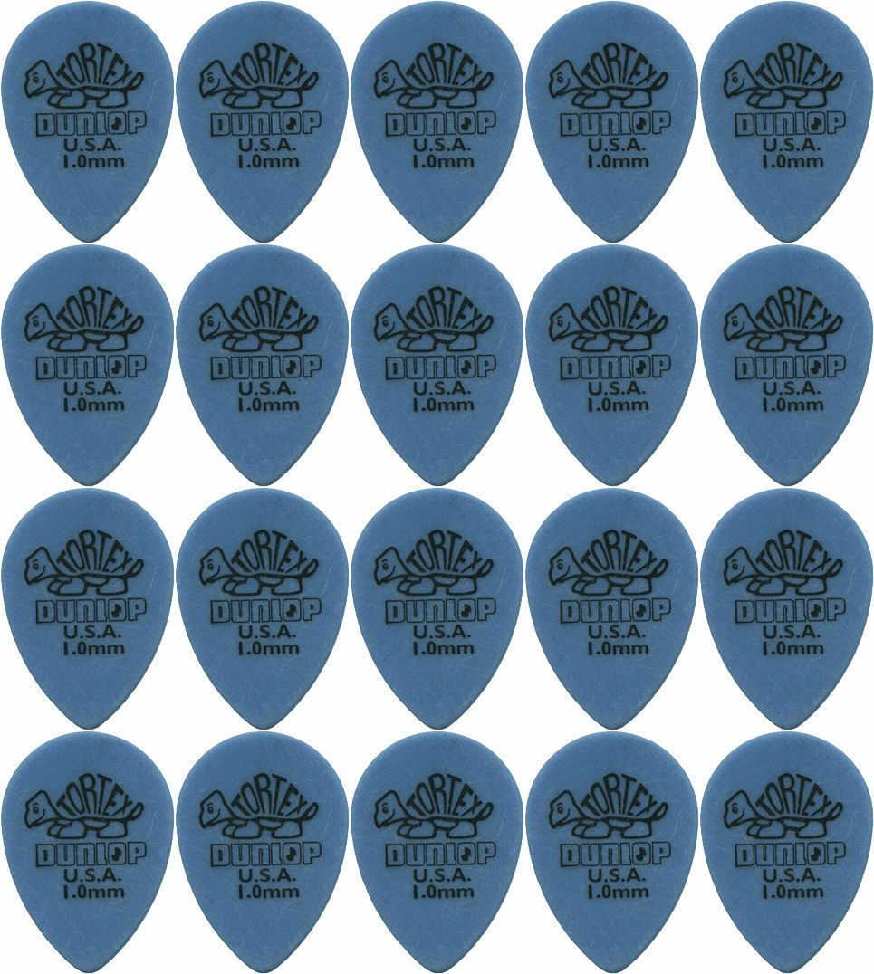20 x Jim Dunlop Tortex Small Tear Drop 1.0MM Gauge Guitar Picks 423R