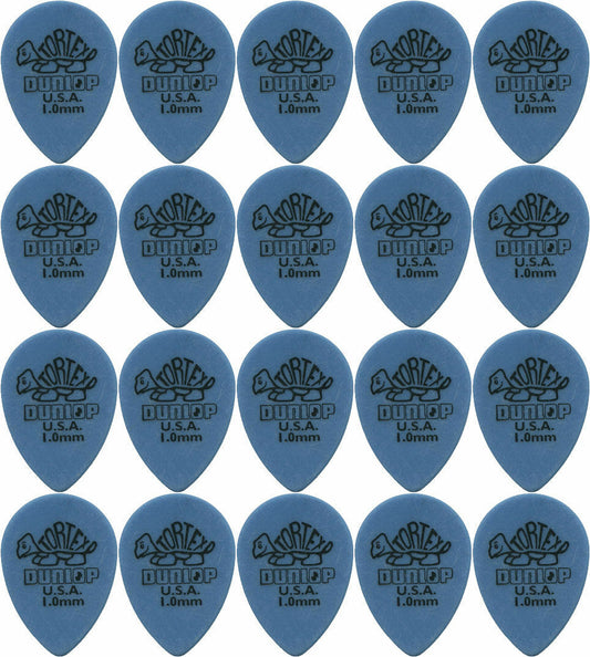 20 x Jim Dunlop Tortex Small Tear Drop 1.0MM Gauge Guitar Picks 423R