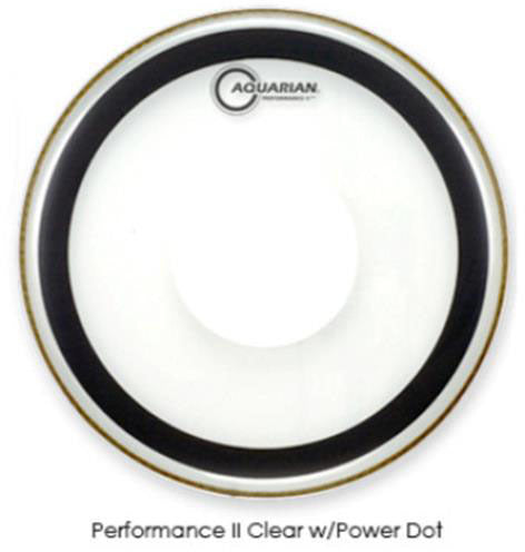 Aquarian PFPD15 Perf. II 2Ply Clear With Power Dot Drumhead