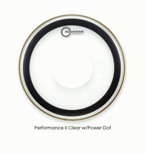 Aquarian PFPD26B Perf.II 2Ply Clear With Power Dot Drumhead